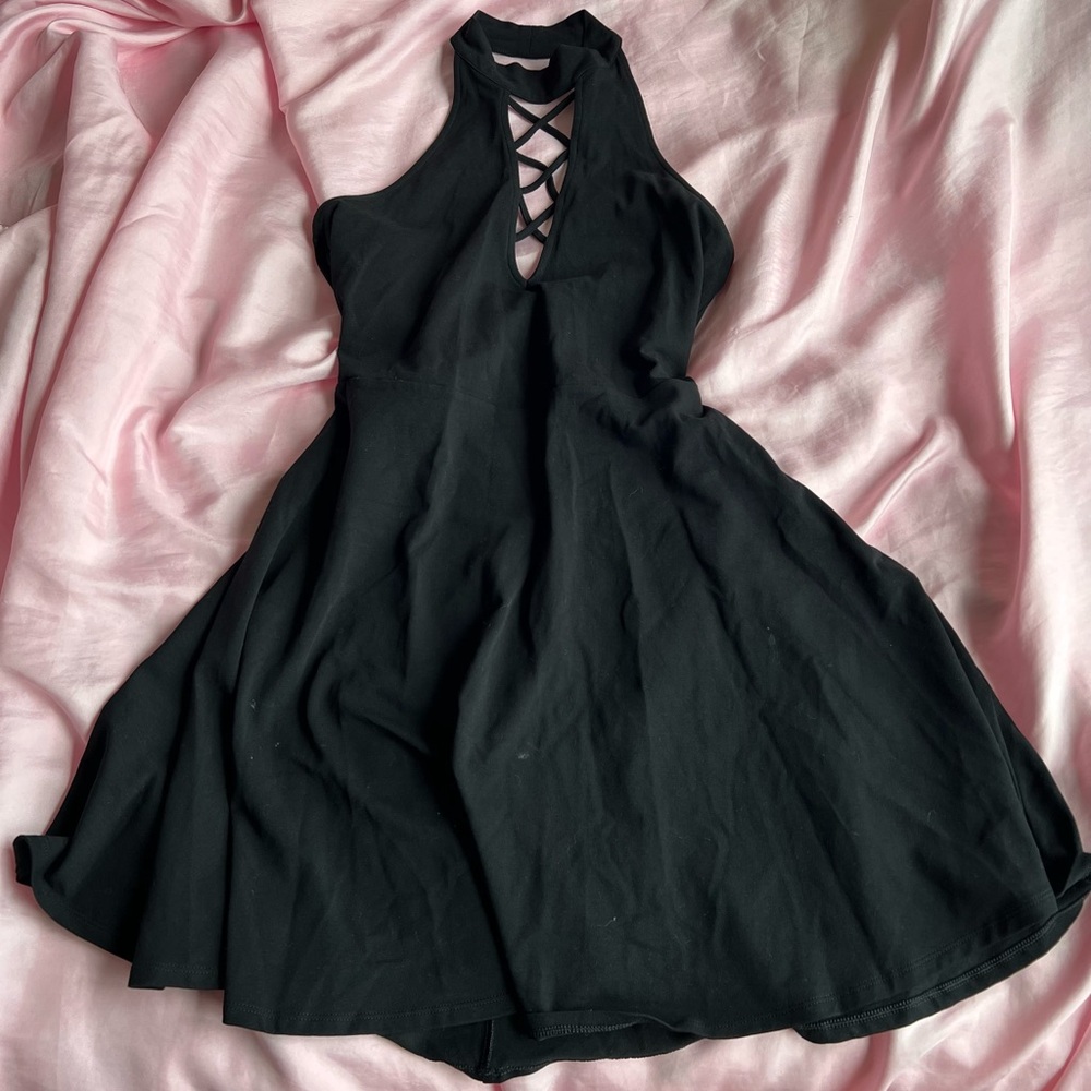 Express Black Backless Dress